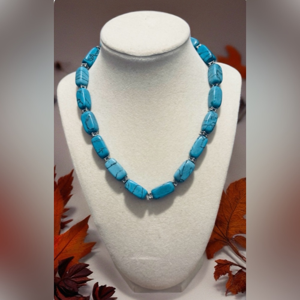 0140 Blue Gemstone Necklace
